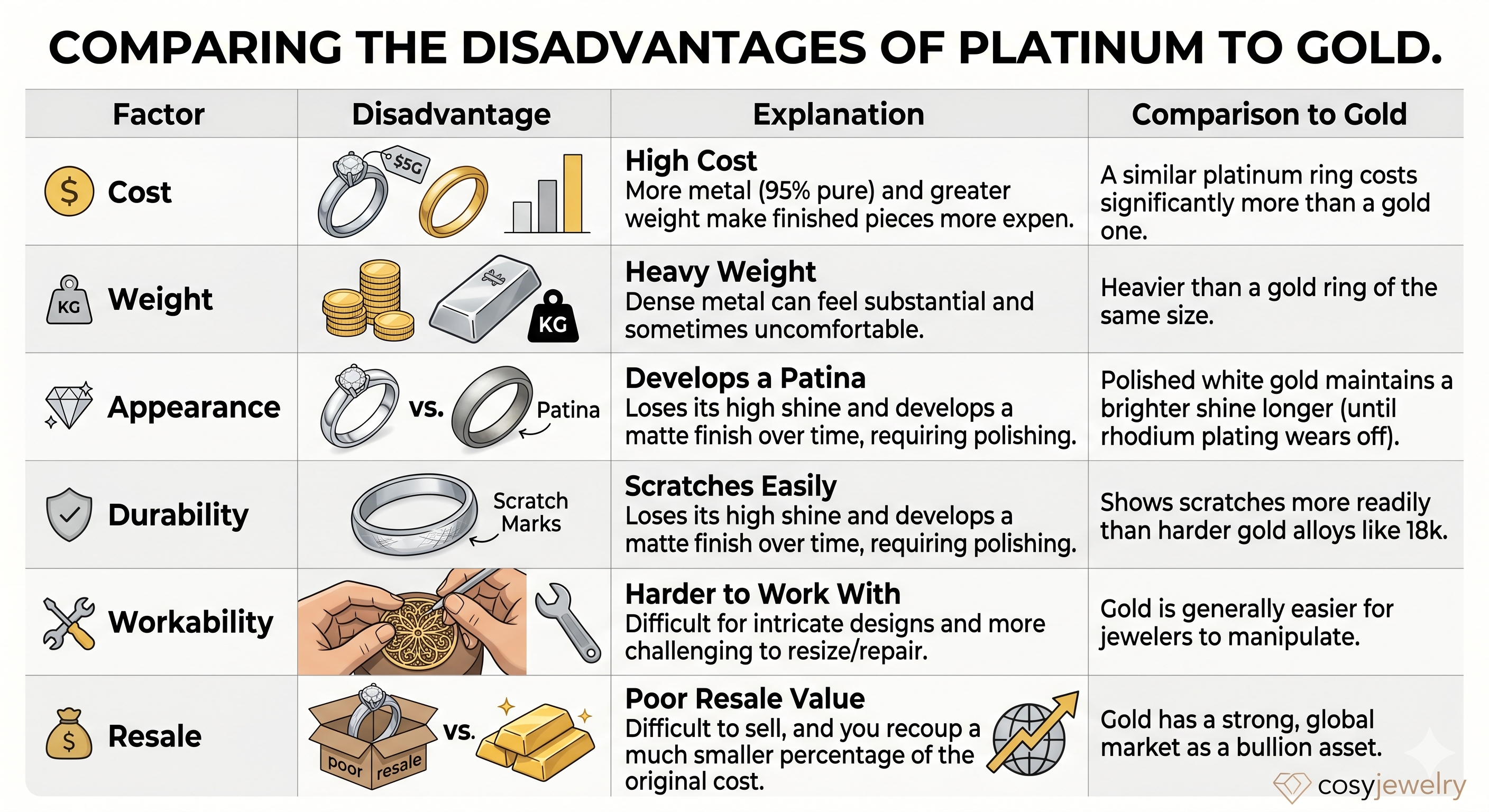 Summary Table Disadvantages at a Glance